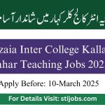 Fazaia Inter College Teaching jobs 2025